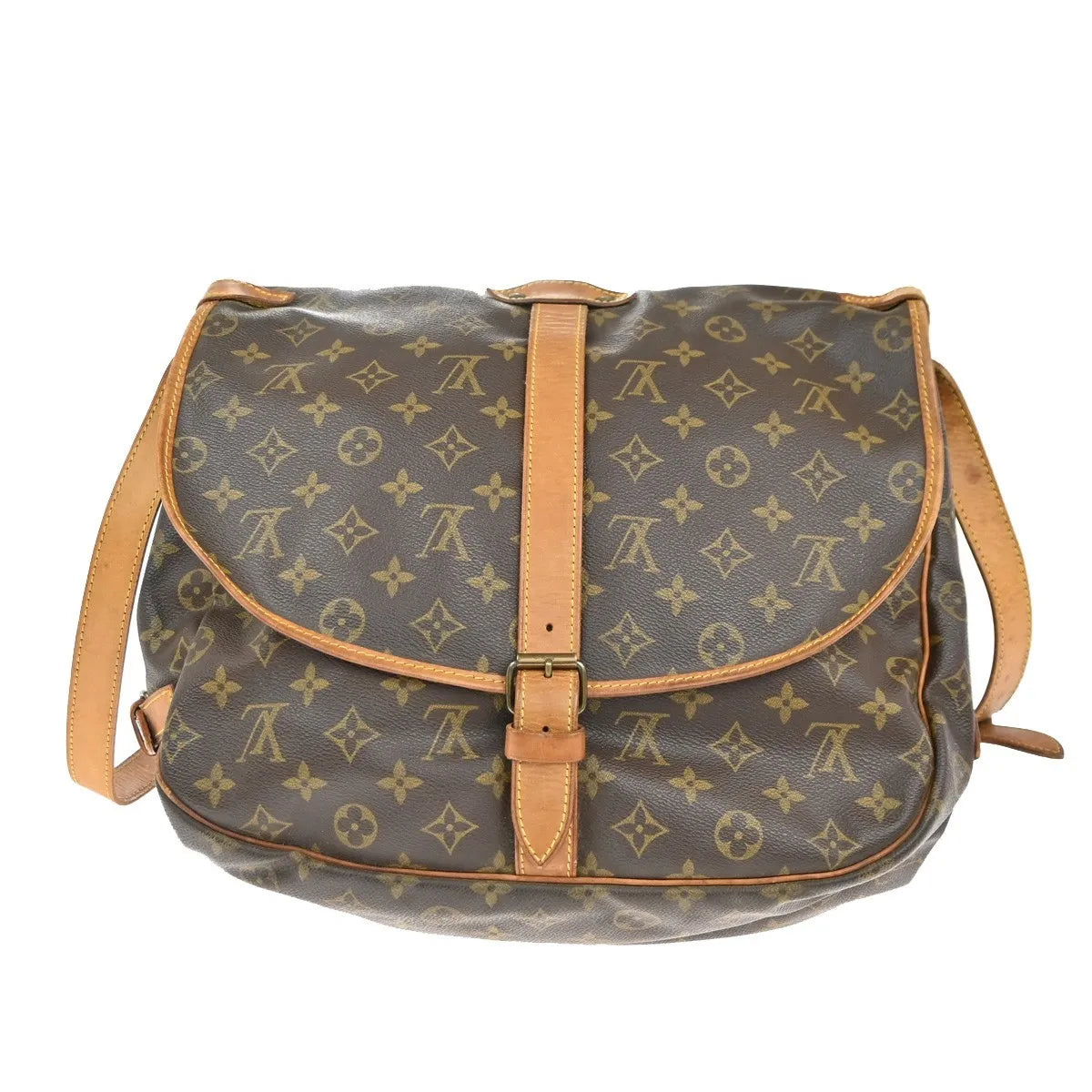 Louis Vuitton Saumur Monogram Canvas, Brown, Canvas, Shoulder Bag
