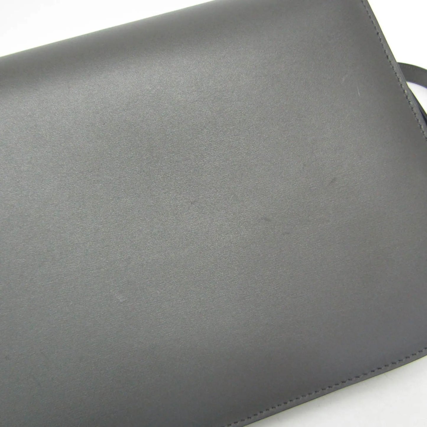 Celine Classic Box Bag Smooth Leather, Gray, Leather, Shoulder Bag