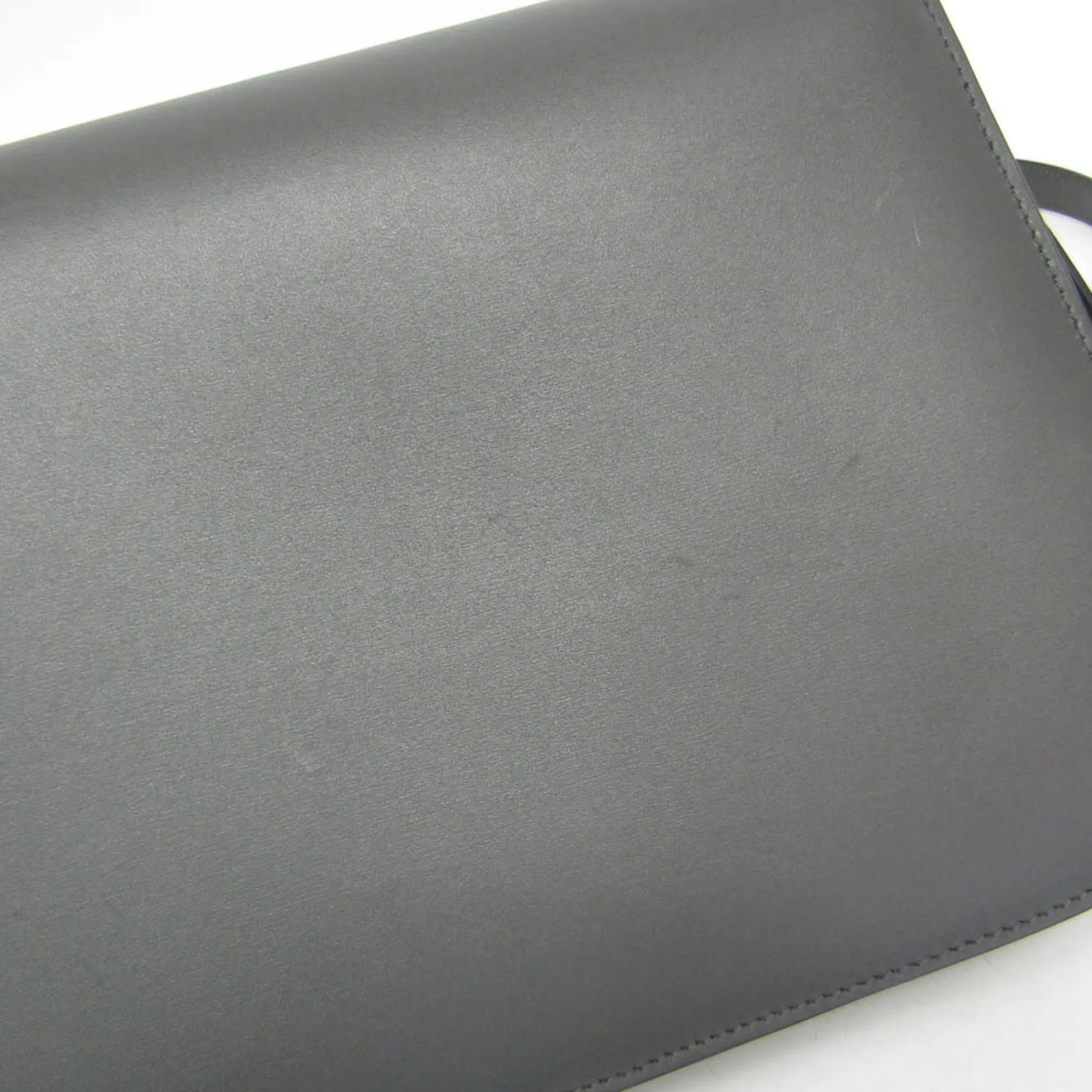 Celine Classic Box Bag Smooth Leather, Gray, Leather, Shoulder Bag