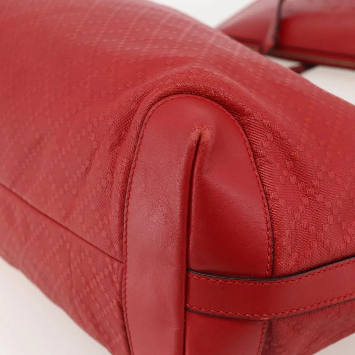 Gucci Craft Tote Diamante Leather, Red, PVC, Tote Bag