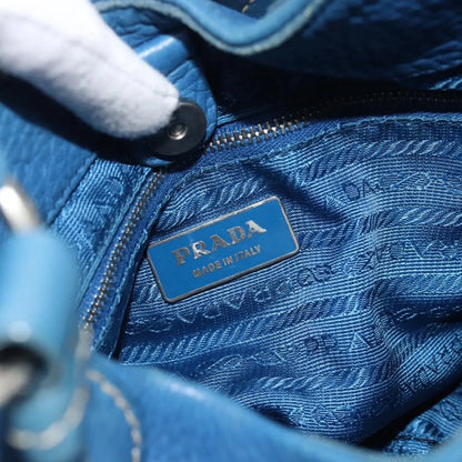 Prada Vitello Daino Convertible Tote Vitello Daino, Blue, Leather, Handbag
