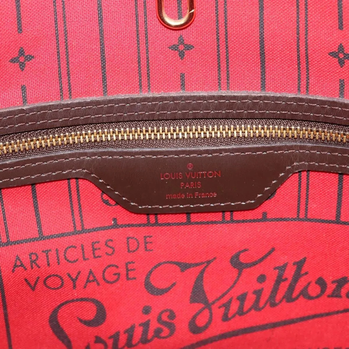 Louis Vuitton Neverfull Tote Damier, Brown, Canvas, Tote Bag