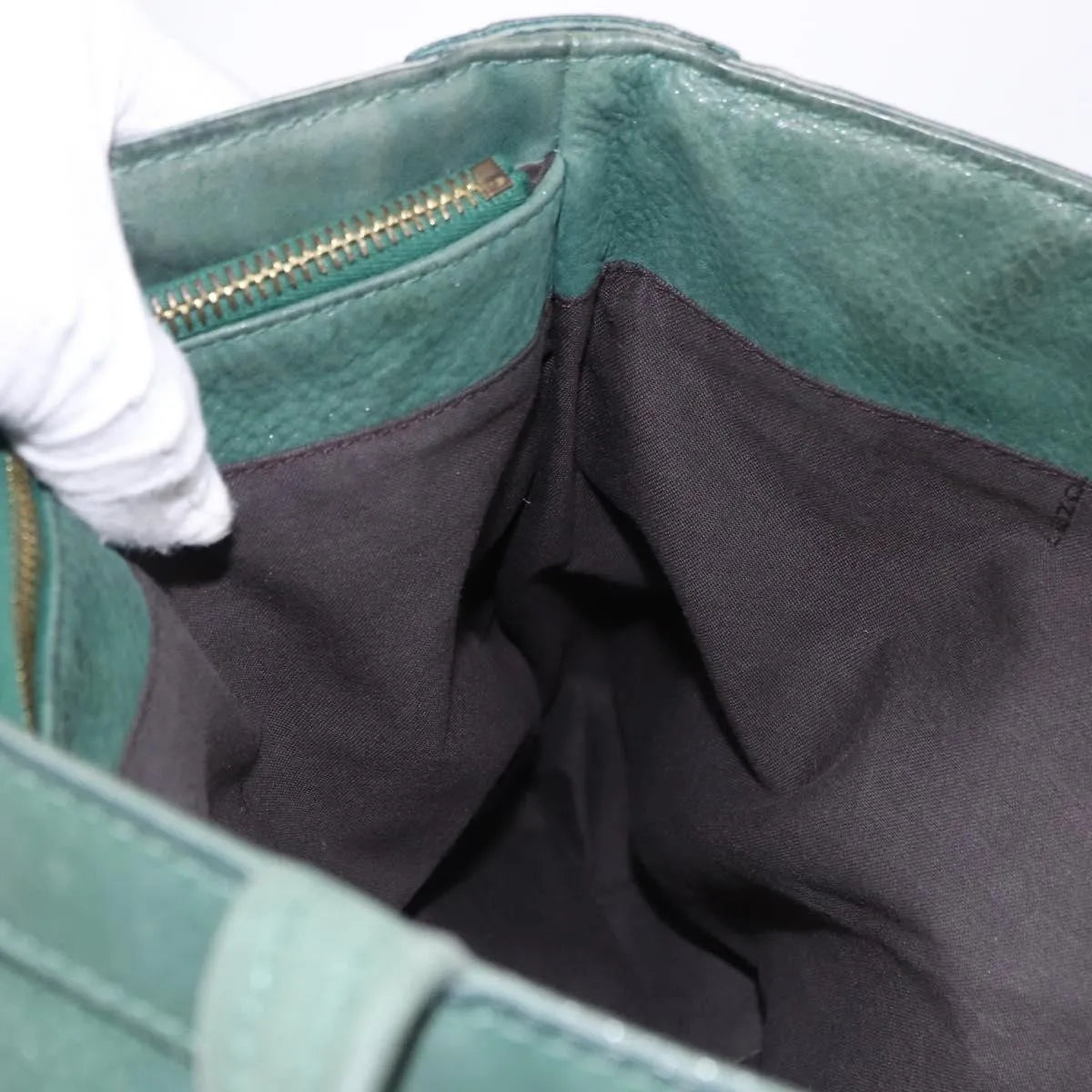 Fendi Vintage Tote leather, Green, Leather, Shoulder Bag