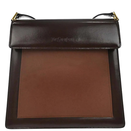Saint Laurent Vintage Leather, Brown, Leather, Shoulder Bag
