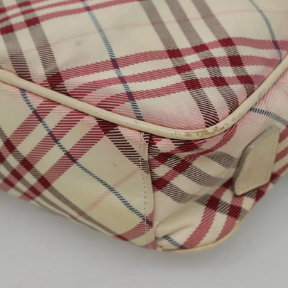 Burberry Nova Check Blue Label Nylon, White, Nylon, Shoulder Bag