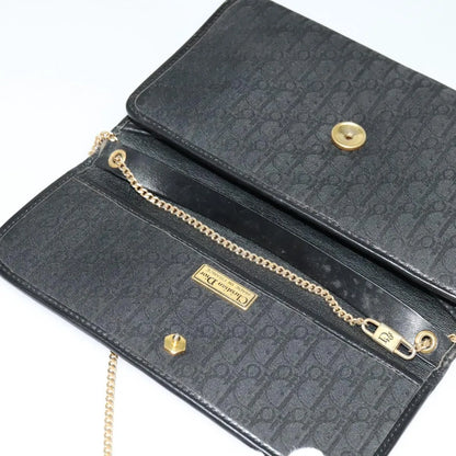 Christian Dior Vintage Trotter Canvas, Black, Canvas, Shoulder Bag