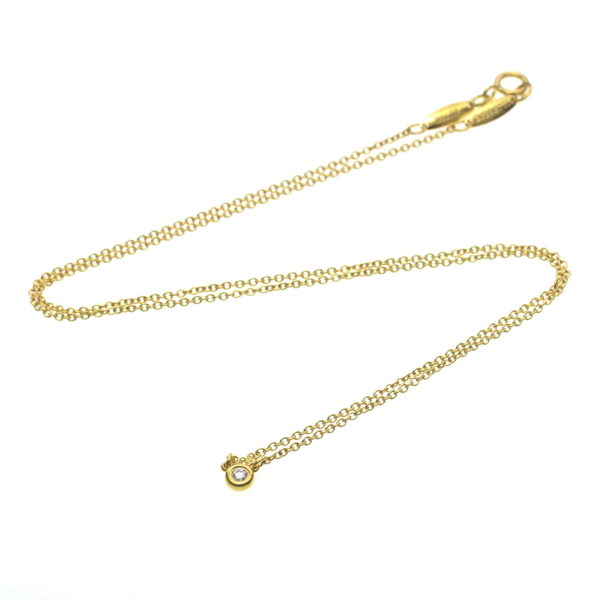 Tiffany & Co. Elsa Peretti Diamonds By The Yard 18K Rose Gold with Diamond, Gold, Pink Gold, Necklace