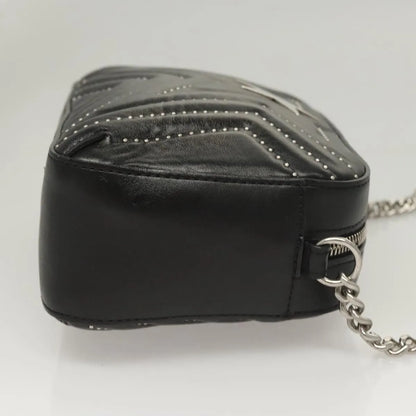 Stella McCartney Stella Star Camera Quilted Faux Leather, Black, Synthetic, Shoulder Bag