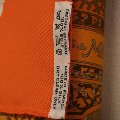 Hermes Carré 90 Silk multicolor, Orange, Silk, Scarf