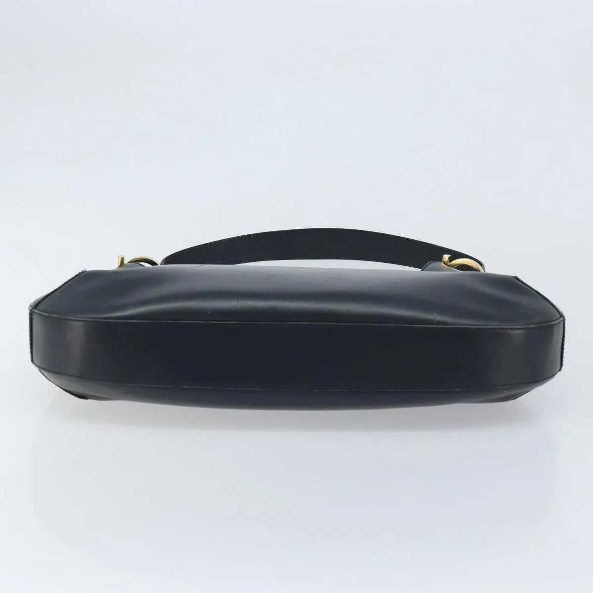 Salvatore Ferragamo Gancini Leather, Navy, Leather, Handbag