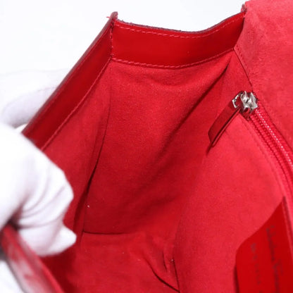 Salvatore Ferragamo Vintage Gancini Top Handle Embossed Leather, Red, Leather, Handbag