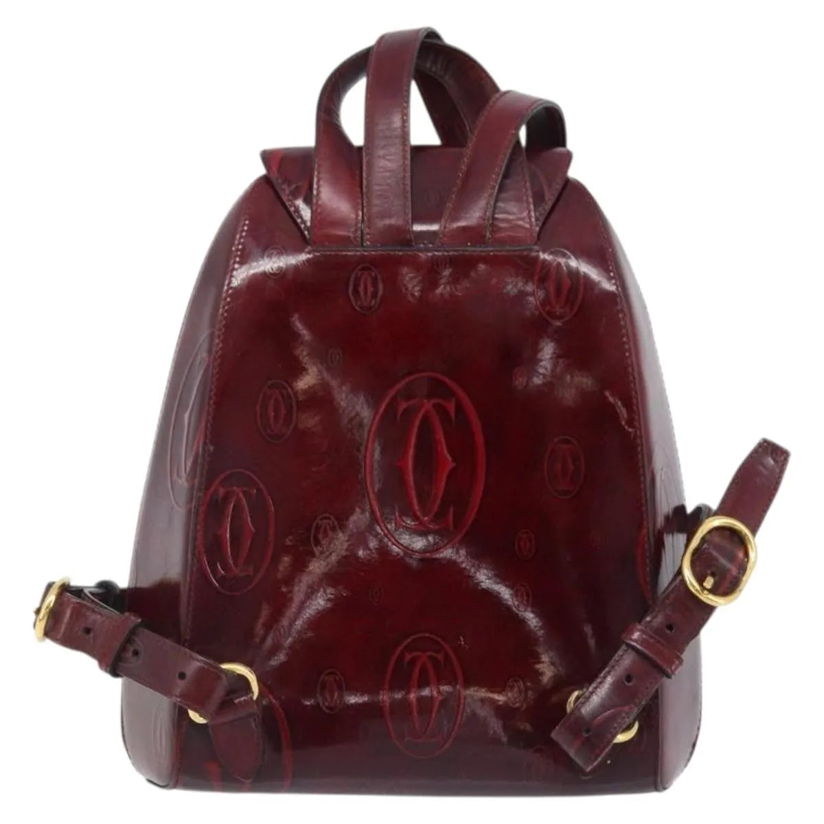 cartier Happy birthday Patent leather, Burgundy, Patent Leather, Backpack