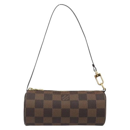 Louis Vuitton Papillon Pochette Damier Ebene, Brown, Canvas, Clutch
