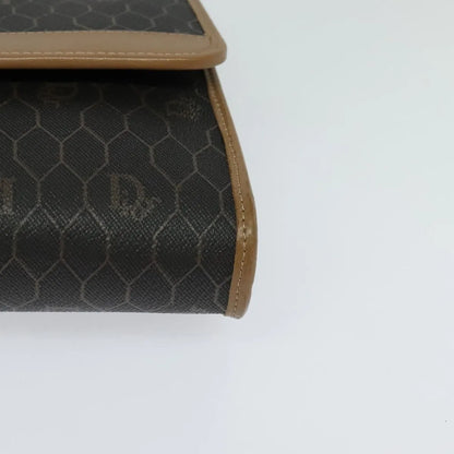 Christian Dior Vintage Honeycomb chain Canvas, Black, Canvas, Shoulder Bag