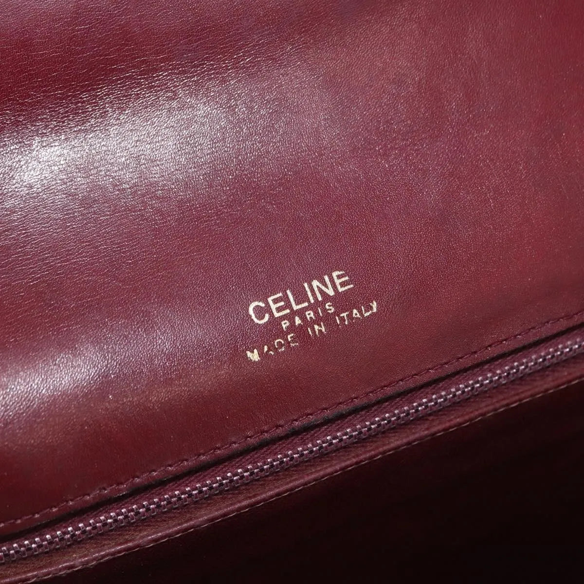 Celine Horse Carriage Leather, Burgundy, Leather, Shoulder Bag