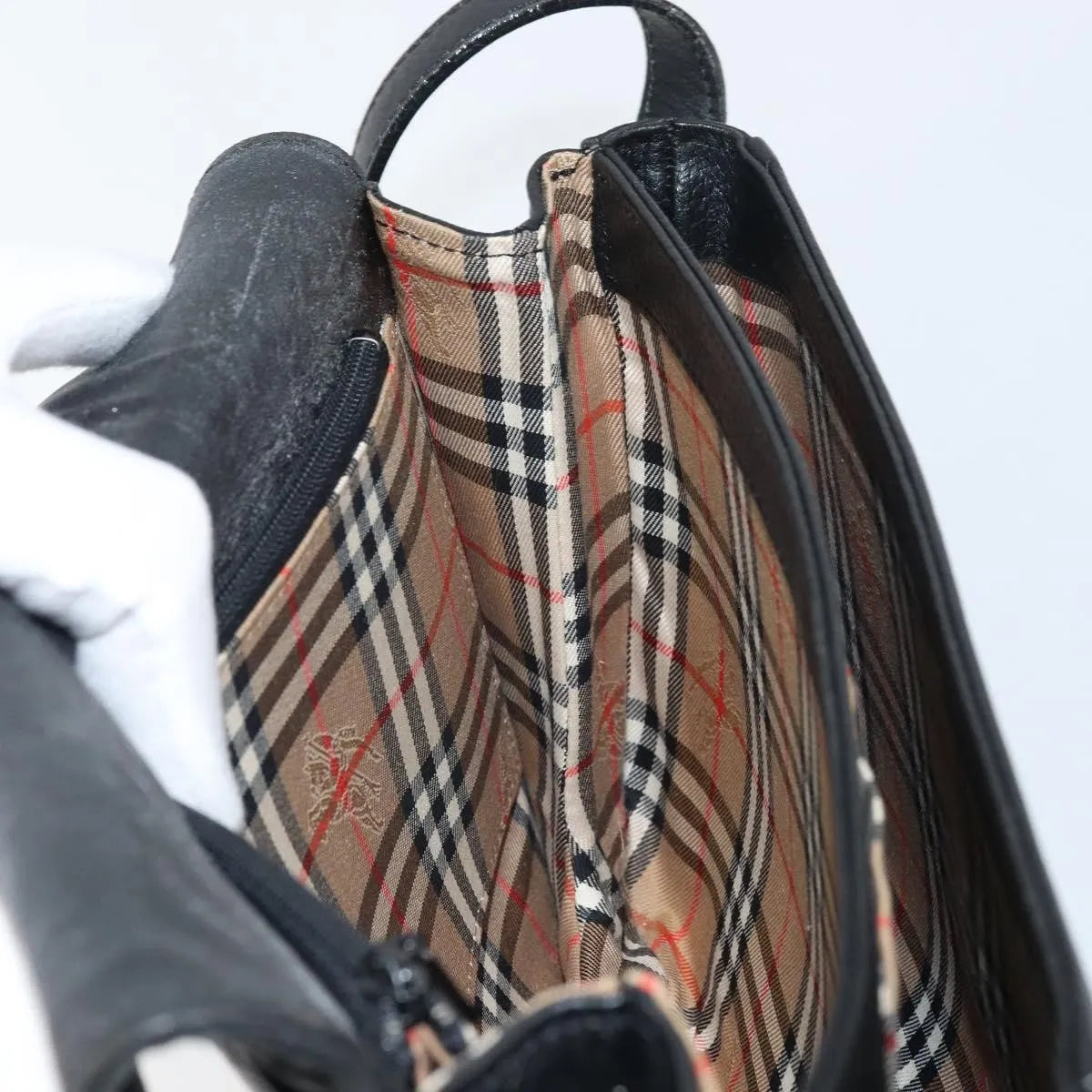 Burberry Vintage Leather, Black, Leather, Shoulder Bag