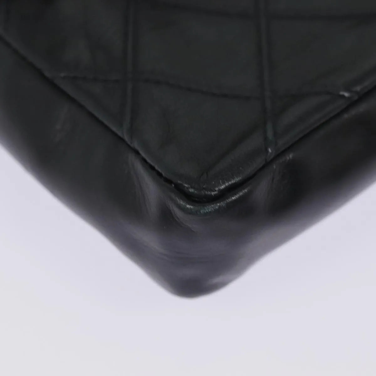 Chanel Vintage CC Flap Waist Quilted Leather, Black, Leather, Clutch
