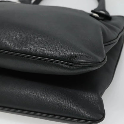 Salvatore Ferragamo Gancini Leather, Black, Leather, Handbag