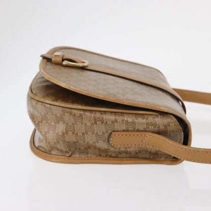 Celine Vintage Macadam Canvas, Beige, Canvas, Shoulder Bag