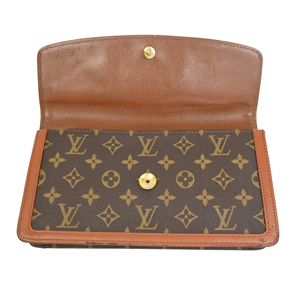 Louis Vuitton Dame Pochette Monogram Canvas, Brown, Canvas, Clutch