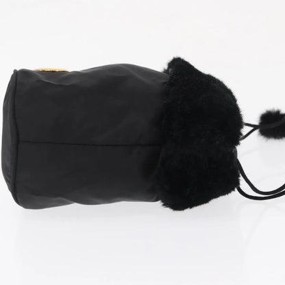 Celine Vintage Pouch Nylon, Black, Nylon, Clutch