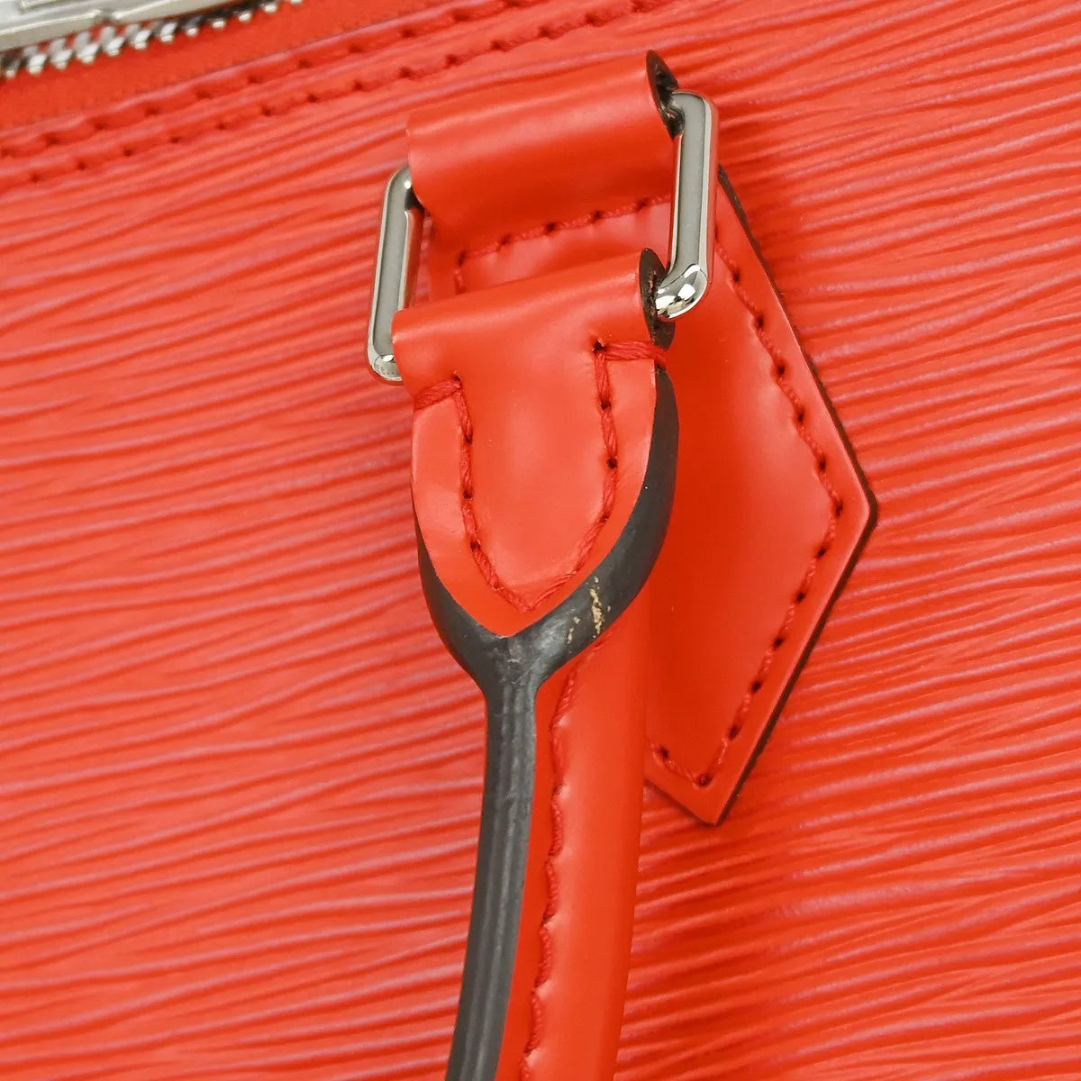Louis Vuitton Alma Epi Leather, Red, Leather, Handbag