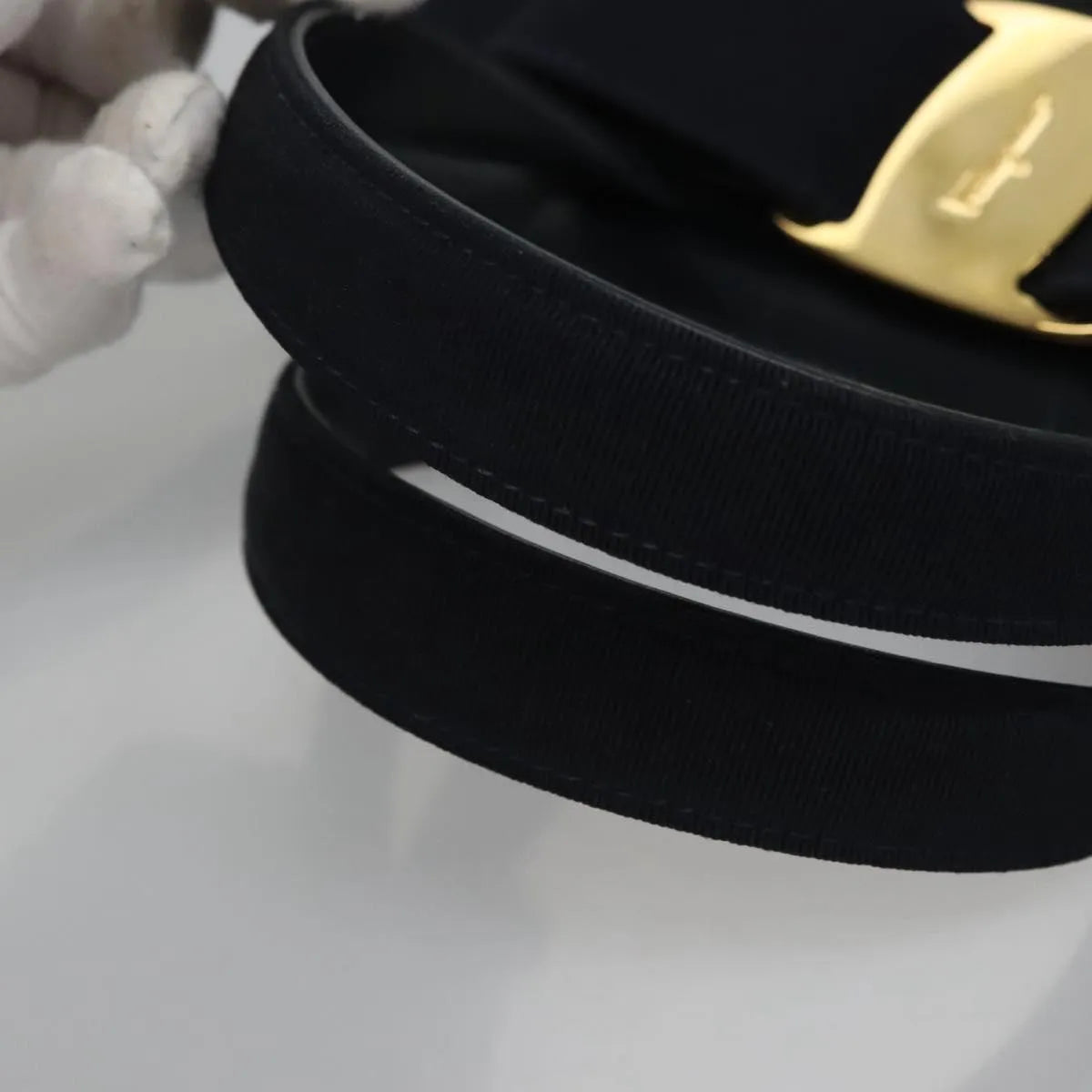 Salvatore Ferragamo Convertible Vara Bow Tote Leather, Navy, Leather, Handbag