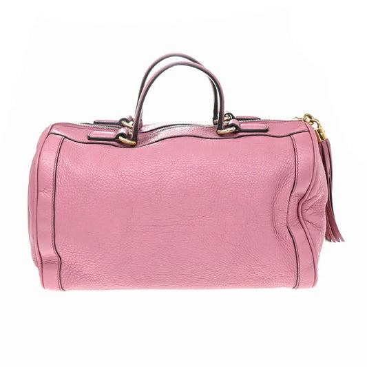 Gucci Soho Boston Leather, Pink, Leather, Handbag