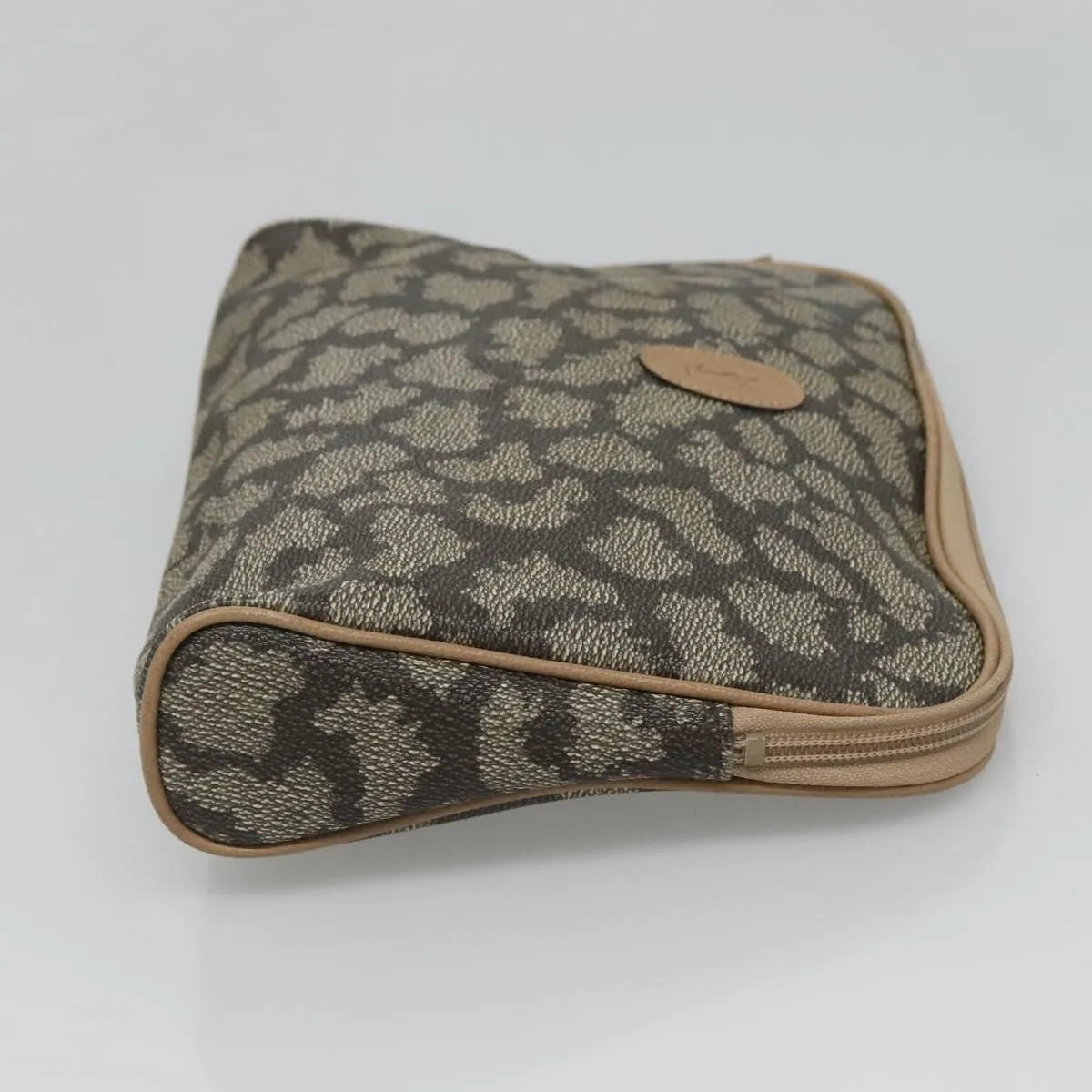 Saint Laurent Vintage Clutch PVC, Gray, Canvas, Clutch