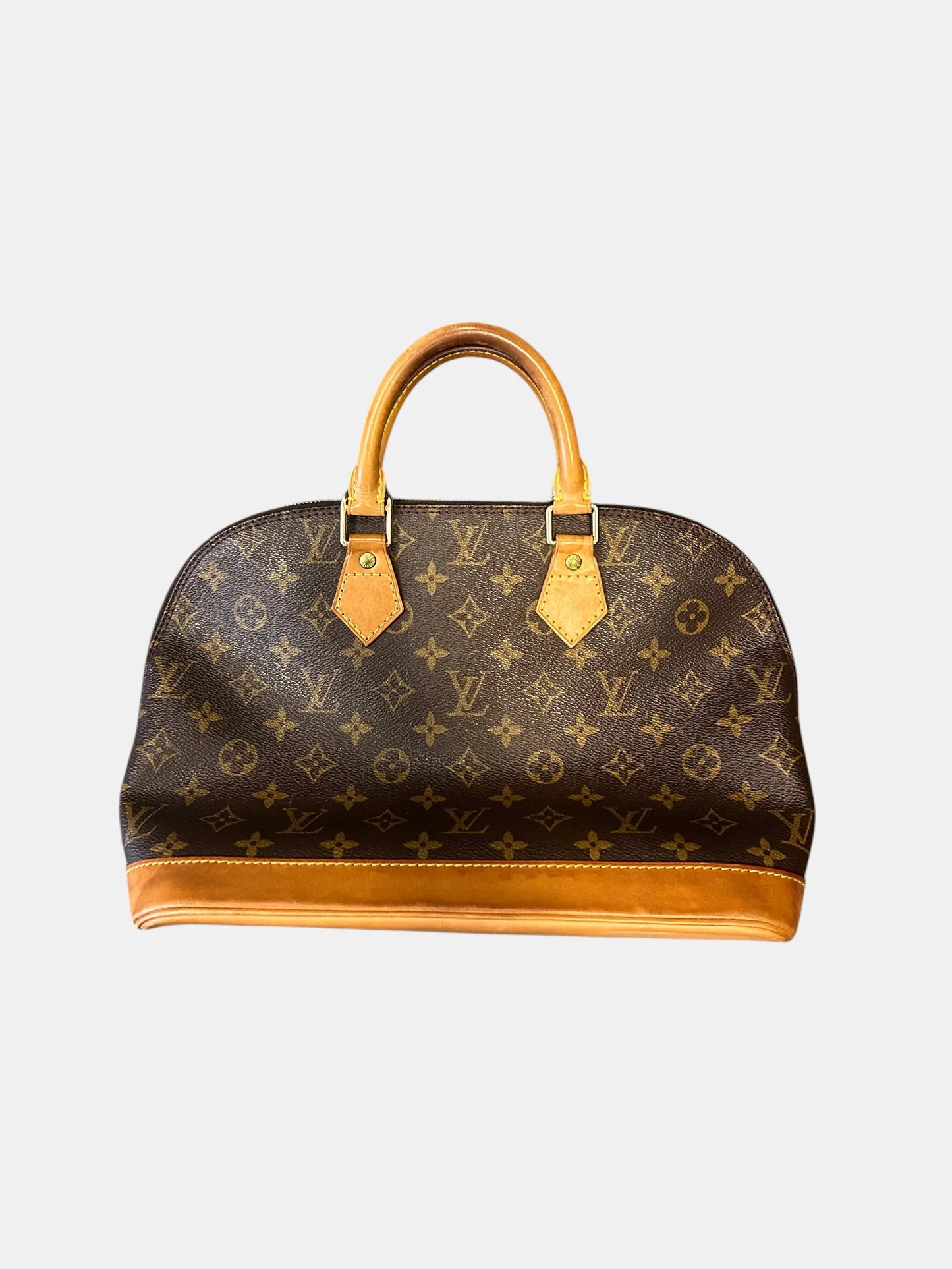 Louis Vuitton Alma Monogram Canvas, Brown, Canvas, Handbag