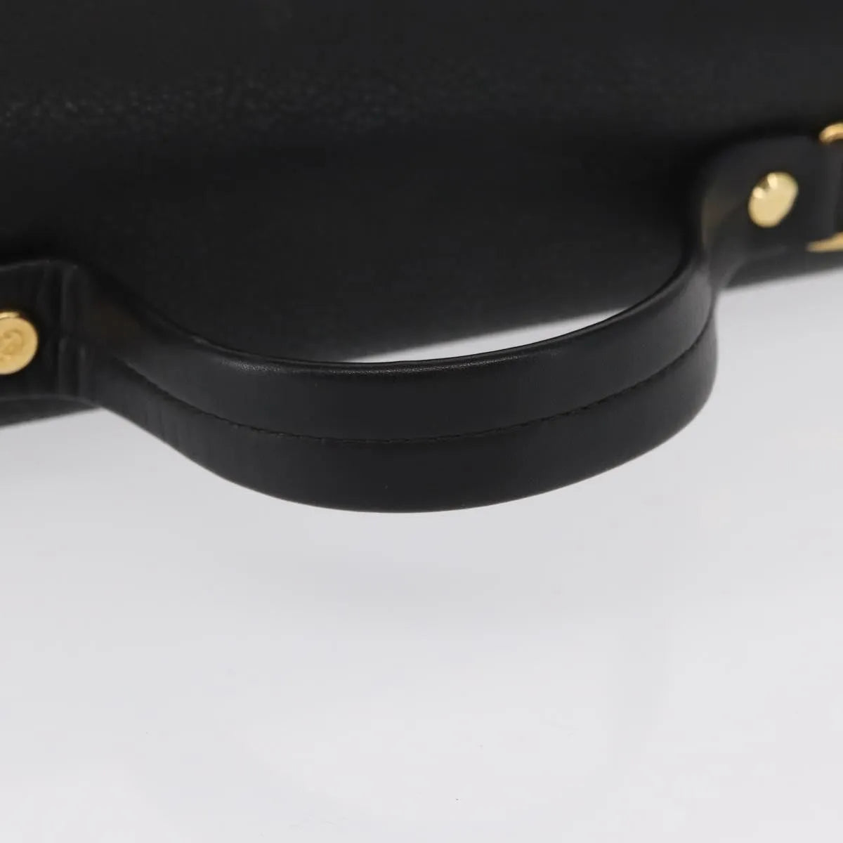 Gucci Vintage Leather, Black, Leather, Handbag