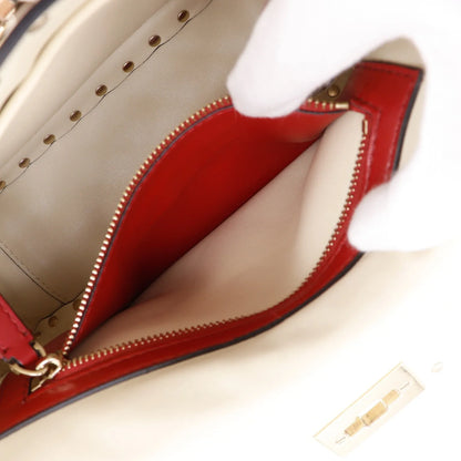 Valentino Garavani Free Rockstud Spike Flap Quilted Leather, White, Leather, Handbag