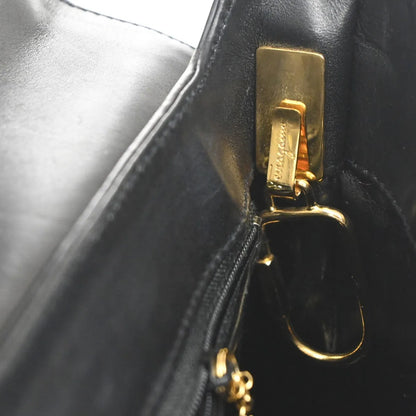 Salvatore Ferragamo Vintage Leather, Black, Leather, Shoulder Bag