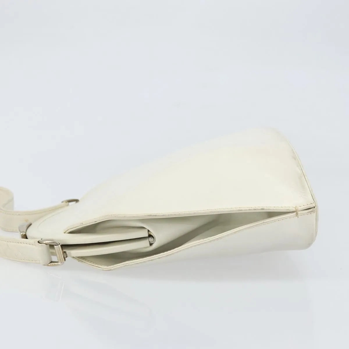 Gucci Vintage Leather, White, Leather, Handbag