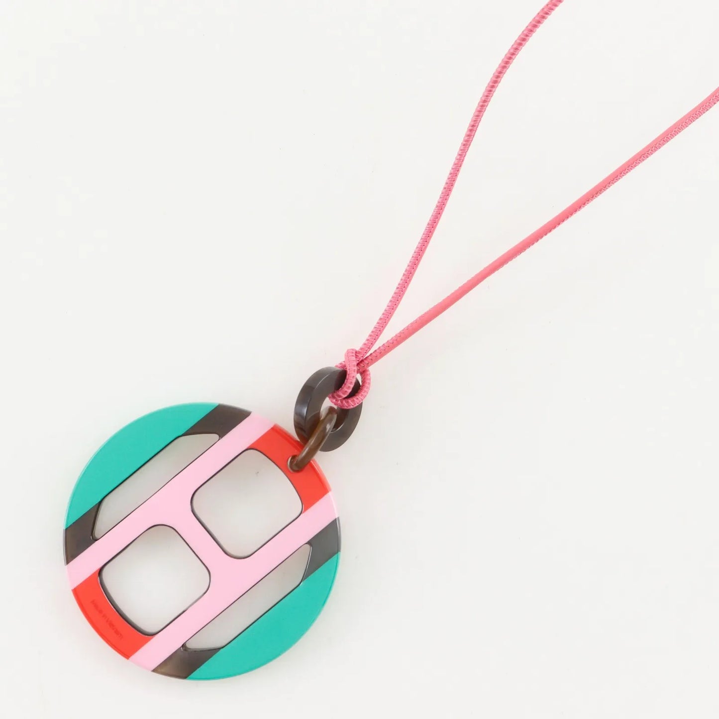 Hermes Necklace Buffalo Horn and Horn, Pink, Horn, Necklace