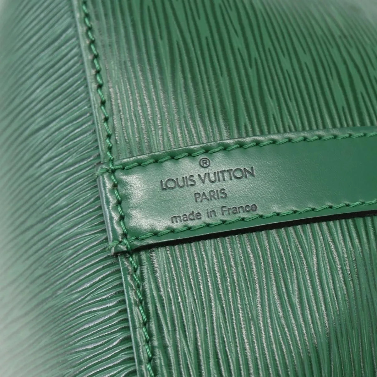 Louis Vuitton Petit Noe Epi Leather, Green, Leather, Shoulder Bag