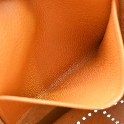 Hermes Evelyne Bag Gen I Clemence, Orange, Leather, Handbag