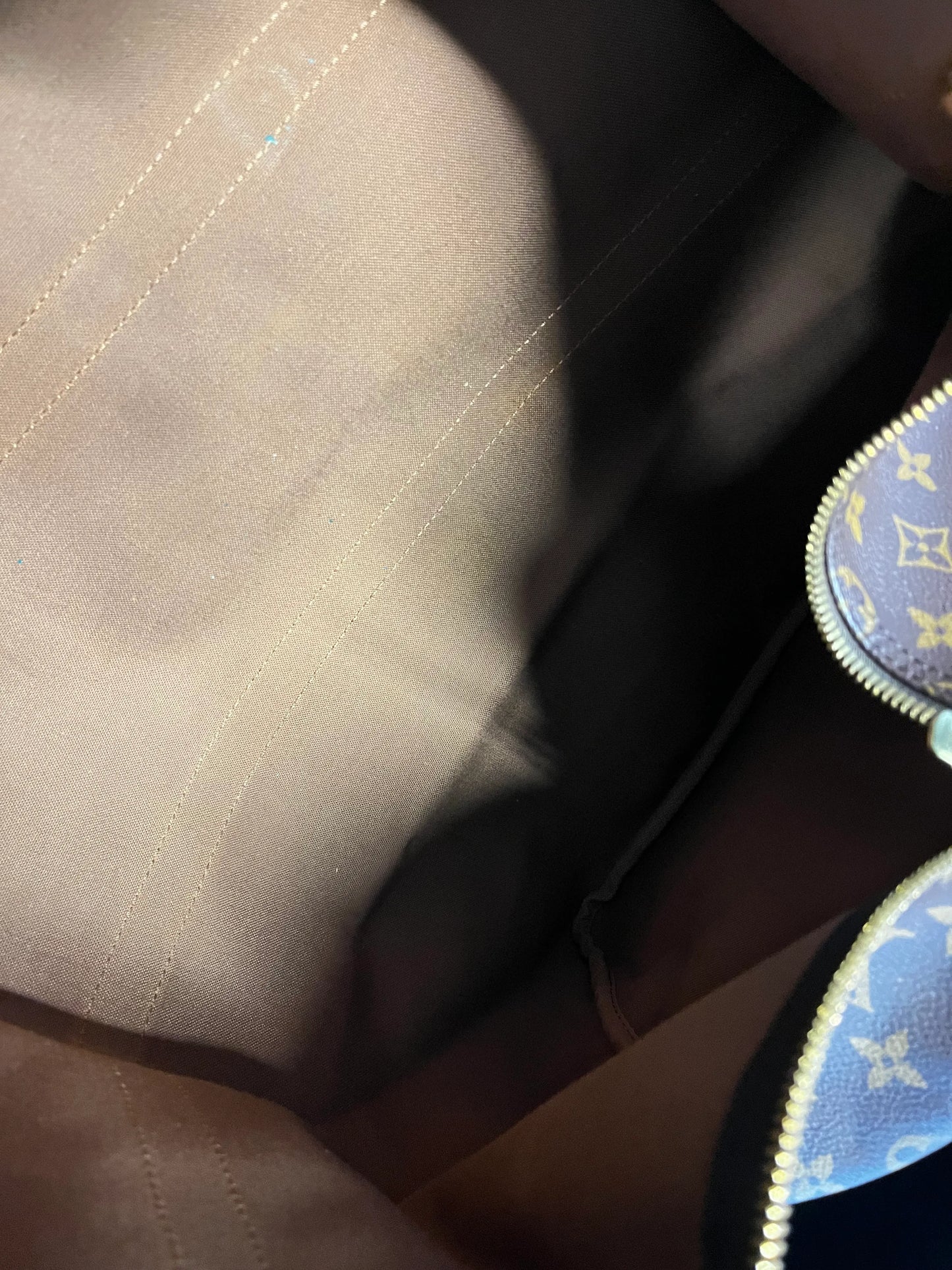 Louis Vuitton Keepall Monogram Canvas with LV Friends Patch, Brown, Canvas, Travel Bag