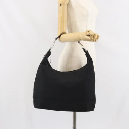 Gucci Vintage Nylon, Black, Nylon, Shoulder Bag