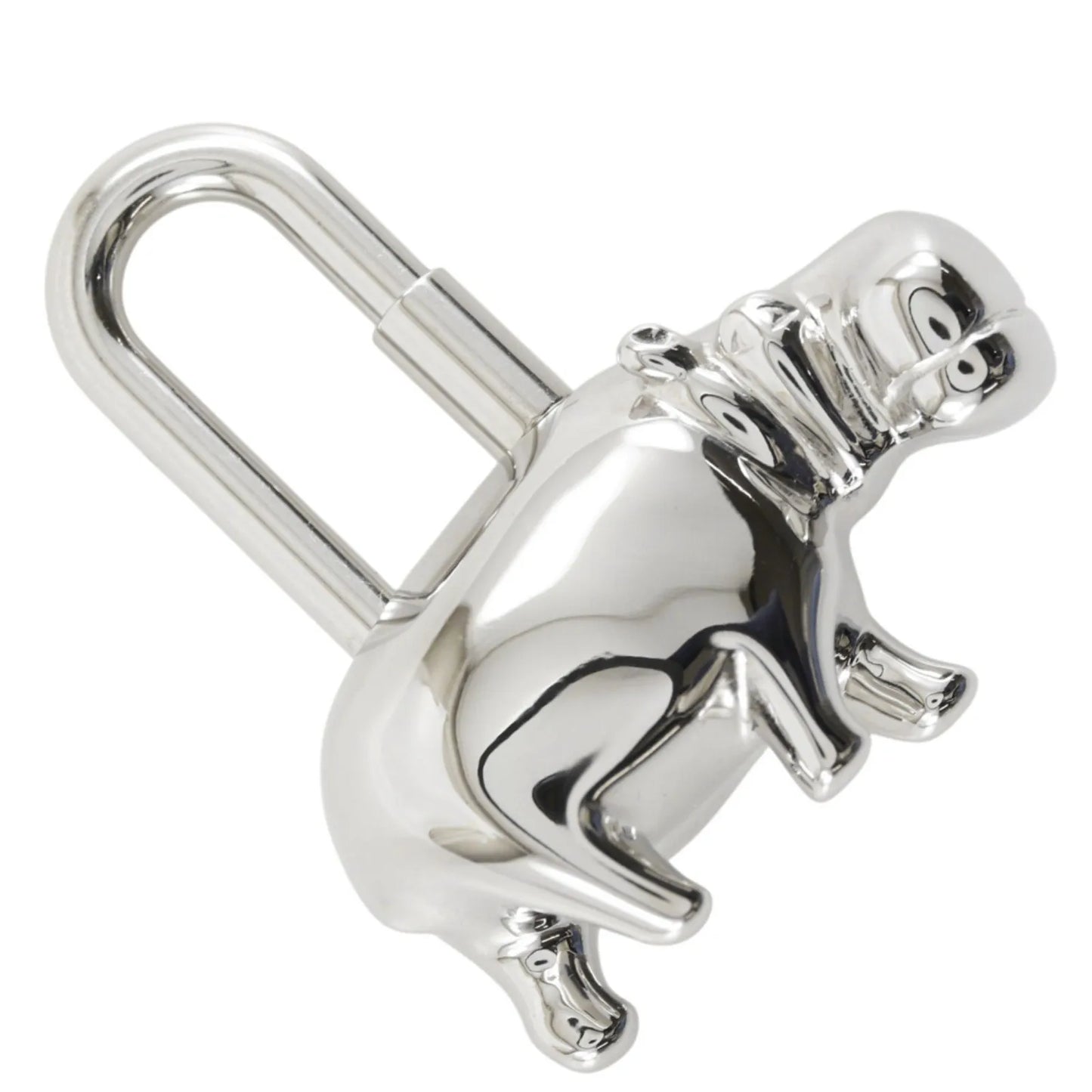 Hermes Cadena Metal, Silver, Metal, Charm