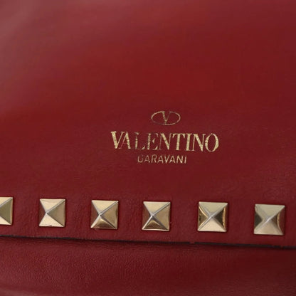 Valentino Garavani Rockstud Camera Leather, Red, Leather, Shoulder Bag