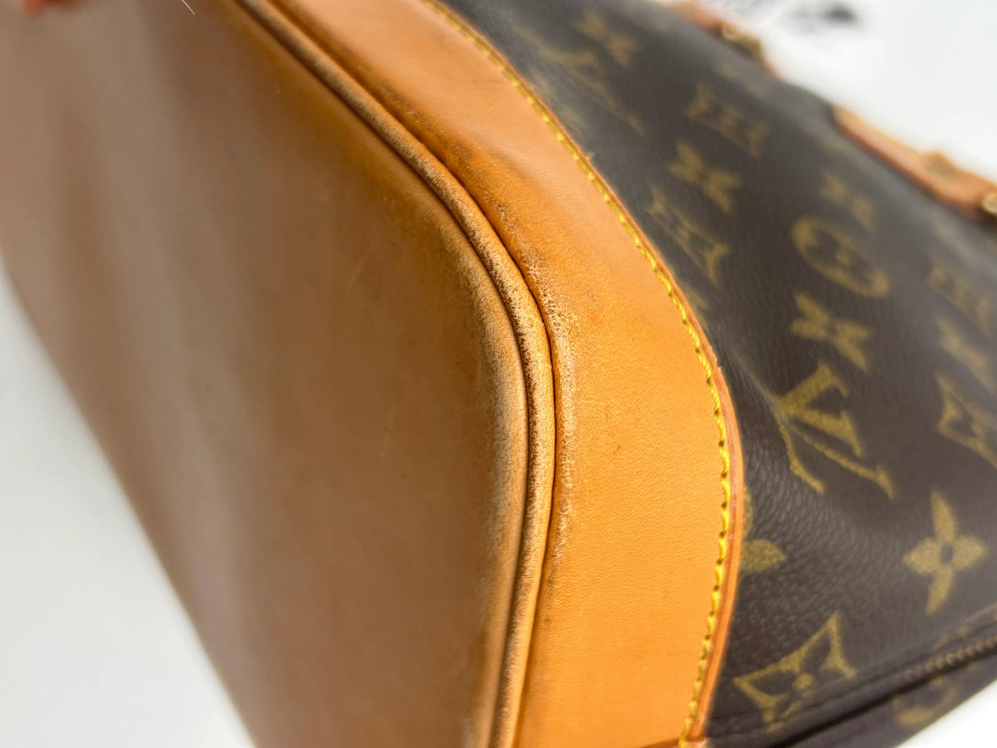 Louis Vuitton Alma Monogram Canvas, Brown, Canvas, Handbag