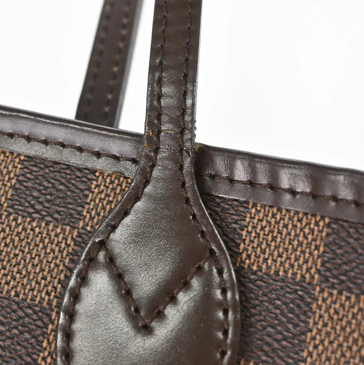 Louis Vuitton Neverfull Damier, Brown, Canvas, Tote Bag