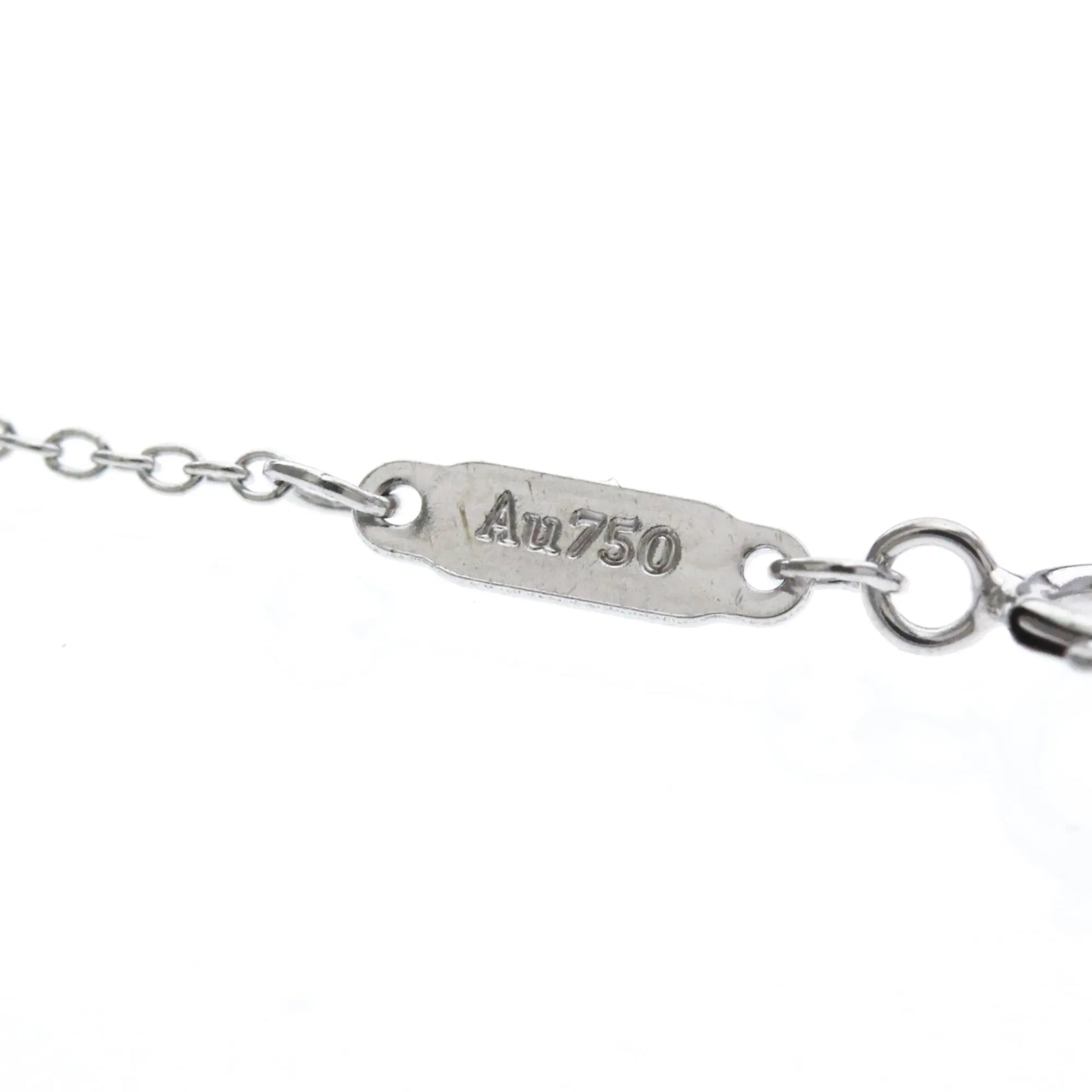 Tiffany & Co. T Smile Pendant 18K White Gold, Silver, White Gold, Necklace