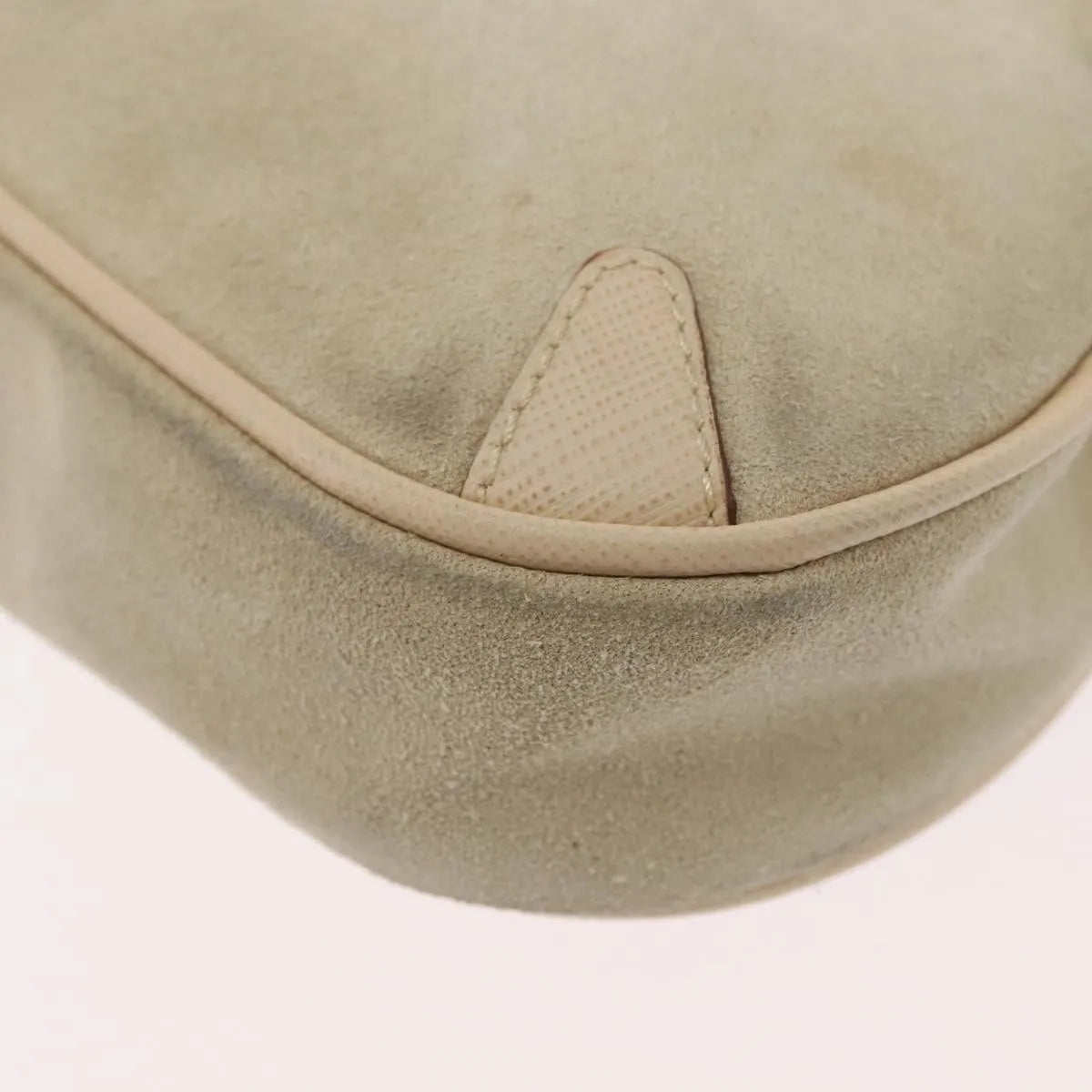 Salvatore Ferragamo Gancini Suede, Beige, Suede, Handbag