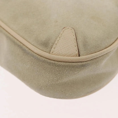 Salvatore Ferragamo Gancini Suede, Beige, Suede, Handbag