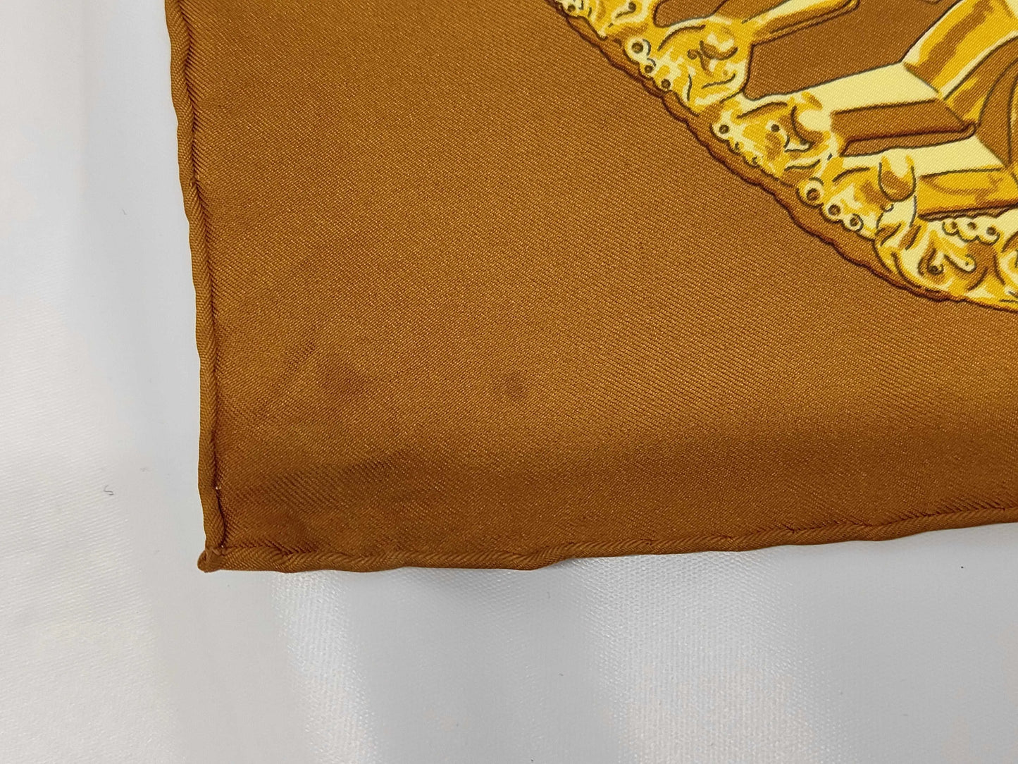 Hermes Carré 90 Silk multicolor, Brown, Silk, Scarf
