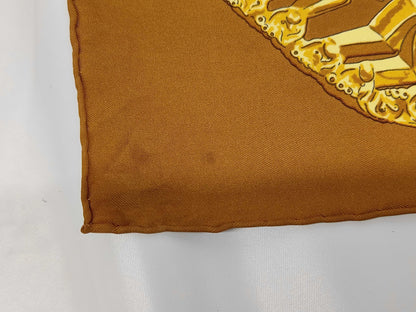 Hermes Carré 90 Silk multicolor, Brown, Silk, Scarf