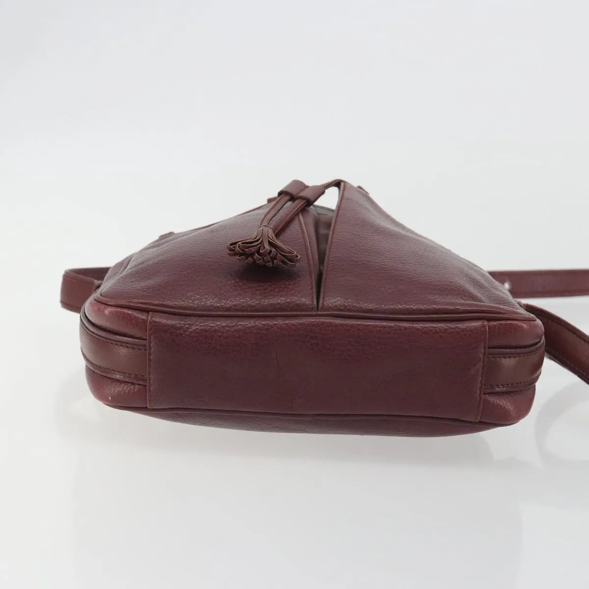 Cartier Tasseled Must de Cartier Leather, Burgundy, Leather, Shoulder Bag