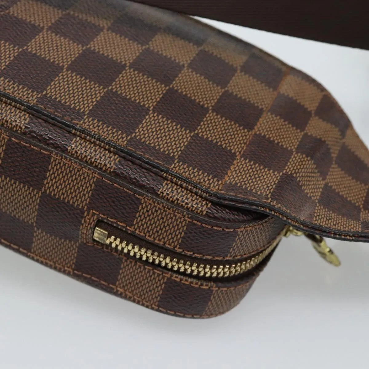 Louis Vuitton Geronimos Waist Damier, Brown, Canvas, Shoulder Bag